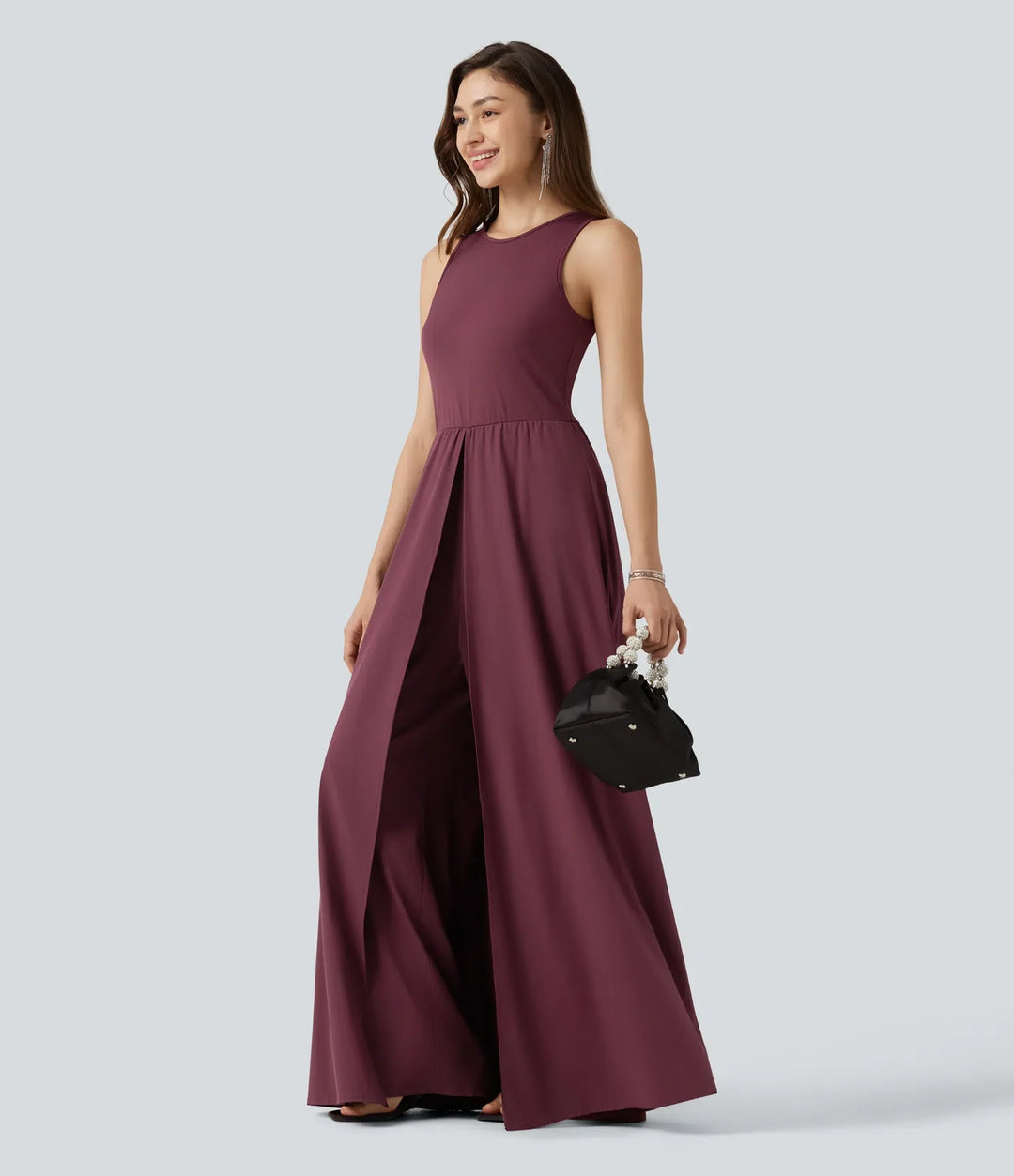 Breezeful ärmlös snabbtorkande jumpsuit med fickor-Easy Peezy Edition