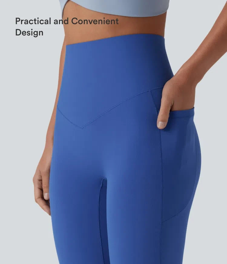 SoftlyZero med hög midja och magkontroll dans ballongmodell joggingbyxor med fickor
