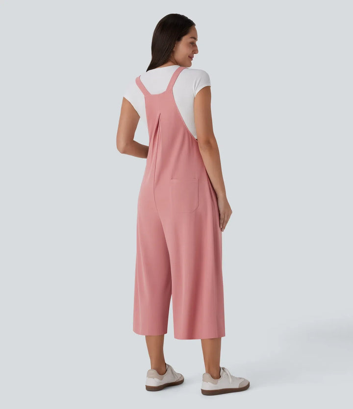 Fickor capri våffelstruktur vardaglig overall