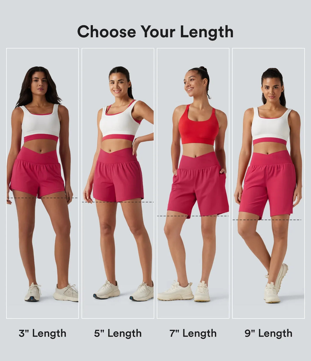 SoftlyZero luftig crossover högmidjad 2-i-1 InstantCool yoga shorts 5&