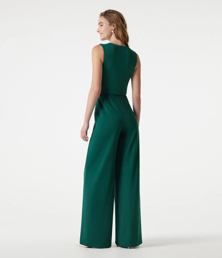 Fyrkantig halsringning inbyggd BH ärmlös jumpsuit-Easy Peezy Edition
