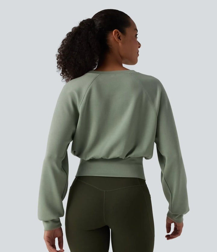 SpacerTek rund hals långärmad vardaglig sweatshirt