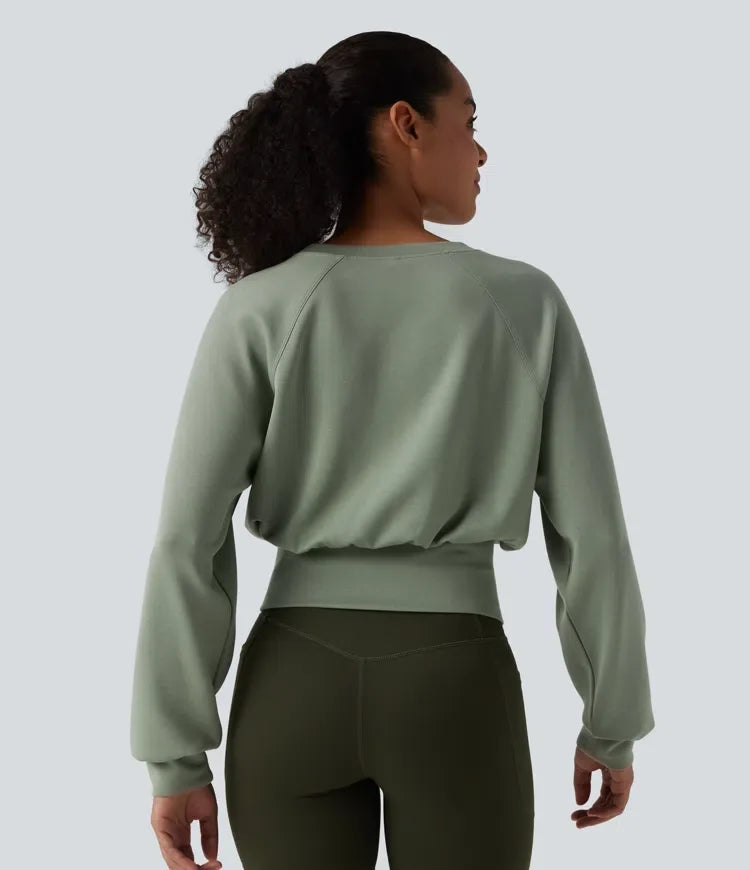 SpacerTek rund hals långärmad vardaglig sweatshirt