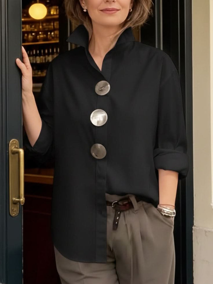 VERA ELEGANT KRAGEBLUS
