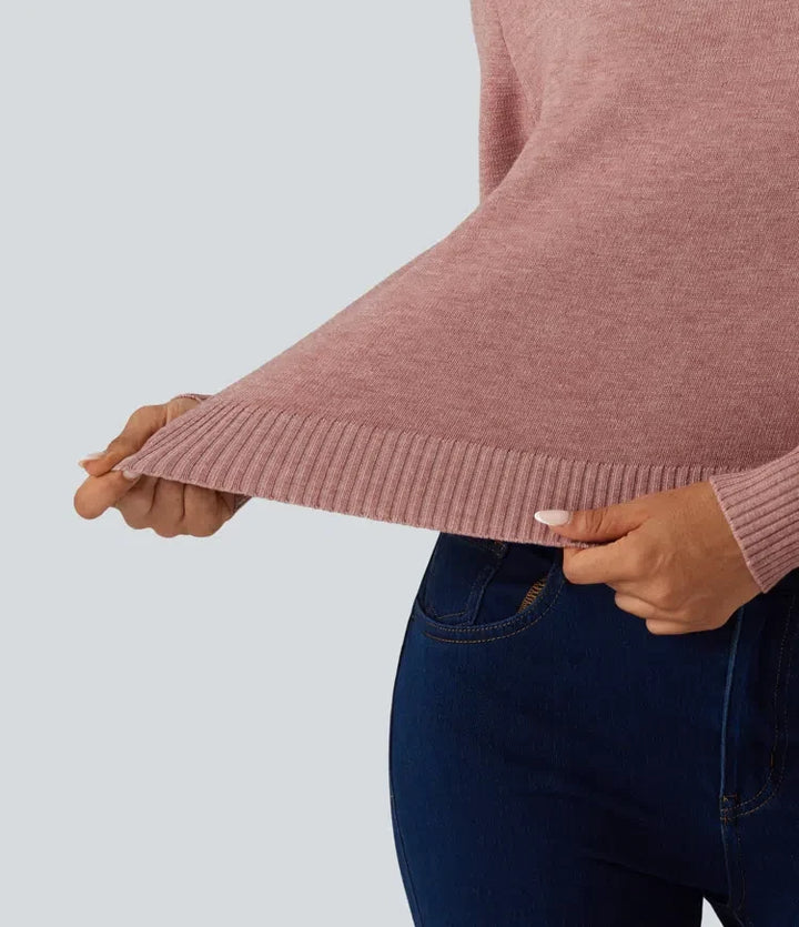Rund hals långärmad vriden vardaglig tröja