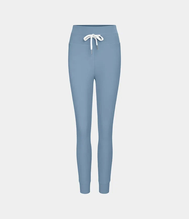 SoftlyZero mjuk plysch högmidjad dragsko ficka enfärgad hellång joggers