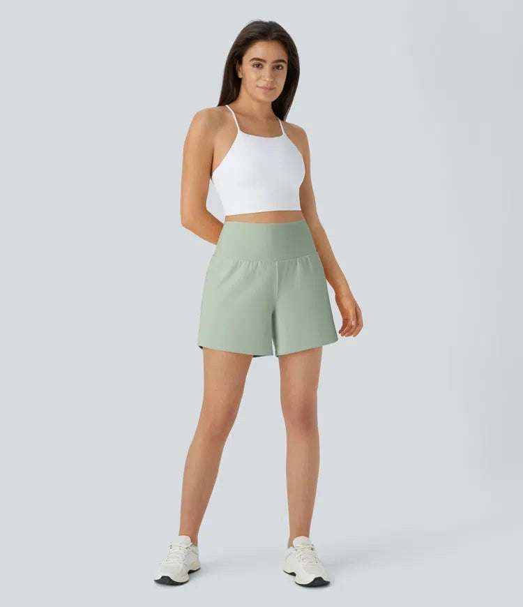 SoftlyZero luftig superhög midja 2-i-1 InstantCool yoga shorts 5&