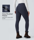 SoftlyZero Plush termisk med hög midja för vardag 7/8 leggings med fickor
