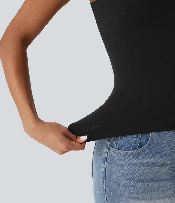 OneForm sömlös följsam fyrkantig halsringning avkoppling shapewear linne