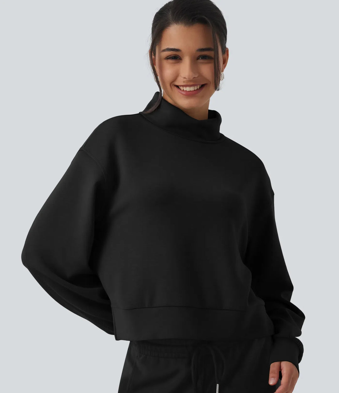 SpacerTek hög hals långärmad arbete sweatshirt