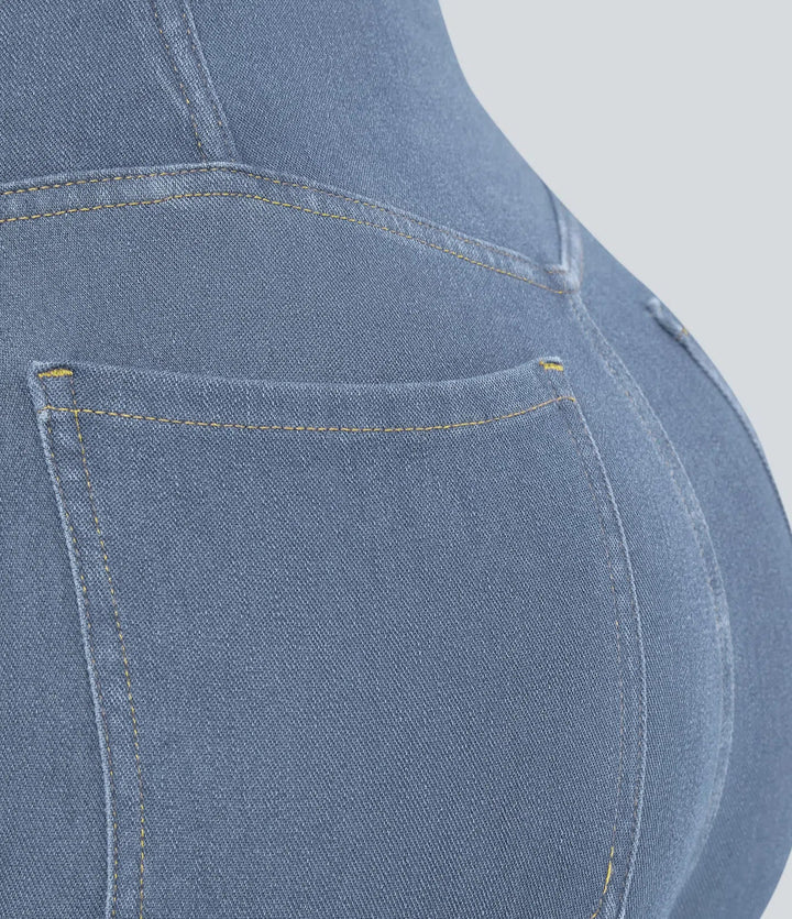 Halara Flex med hög midja, omlottmidja och ficka InstantCool tvättad vardagsjeans