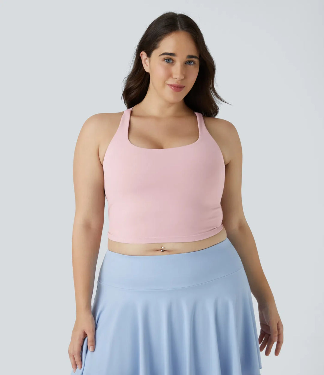 Kort yoga plusstorlek linne