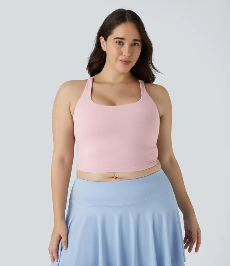 Kort yoga plusstorlek linne