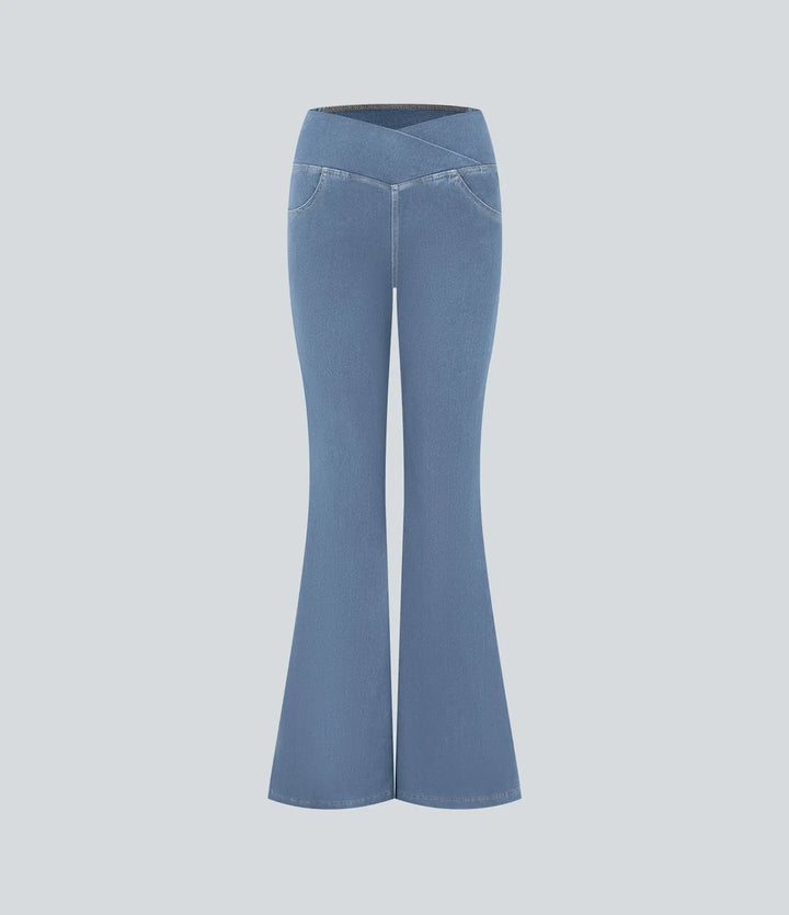 Lyckera Flex högmidjad crossover ficka InstantCool tvättad vardagsjeans
