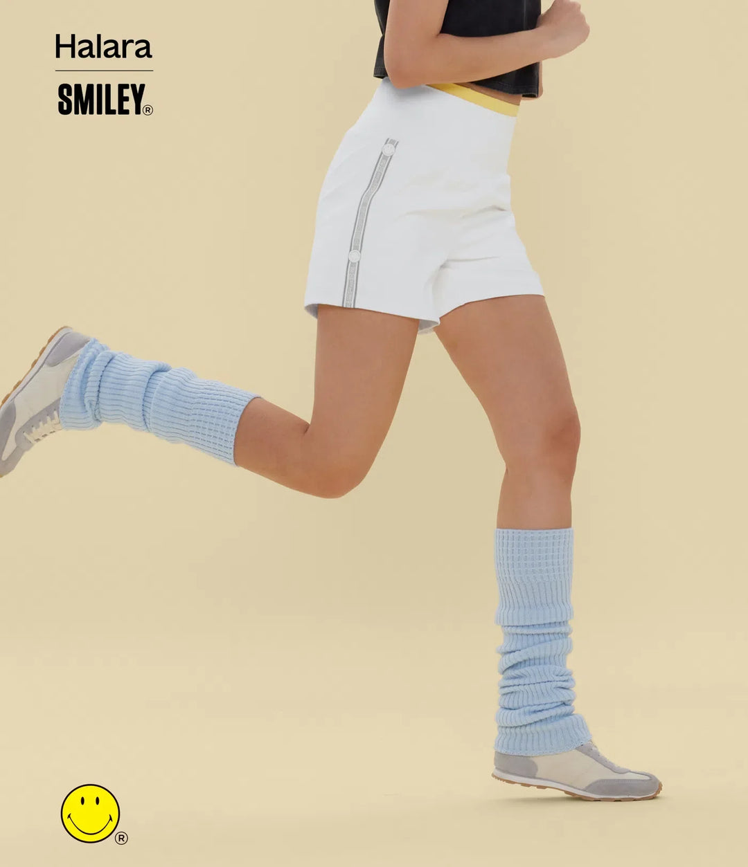 Lyckera X Smiley® SoftlyZero luftig superhög midja 2-i-1 InstantCool yoga shorts 5&