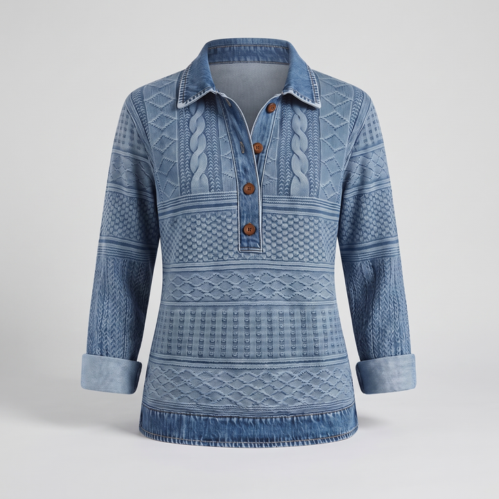 NIVELLE MODERN HALVKNAPP Jumper