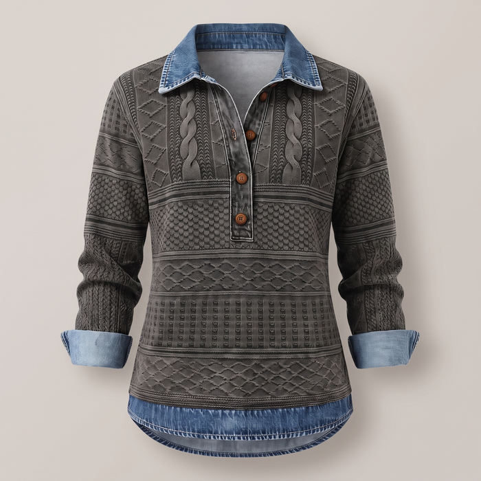 NIVELLE MODERN HALVKNAPP Jumper