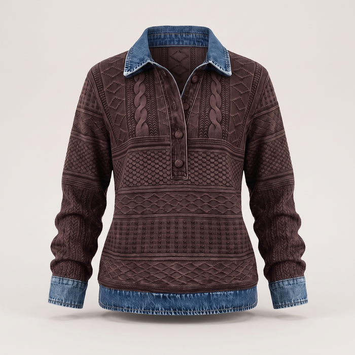 NIVELLE MODERN HALVKNAPP Jumper