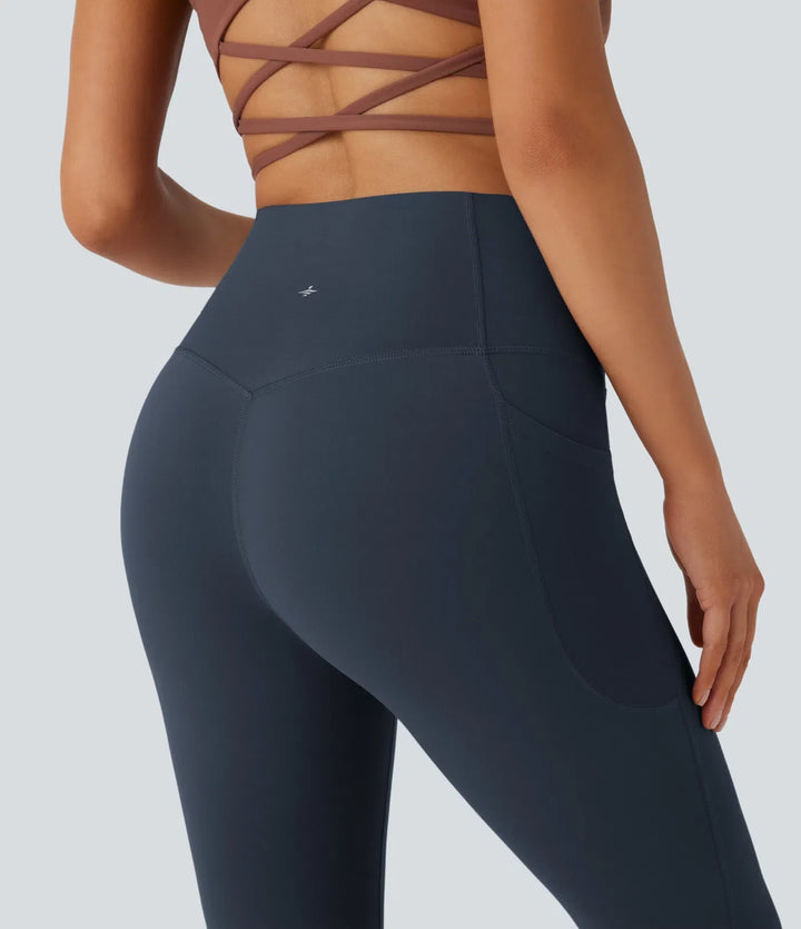 Lyckera UltraSculpt högmidjad magkontroll ficka formande yoga bootcut leggings