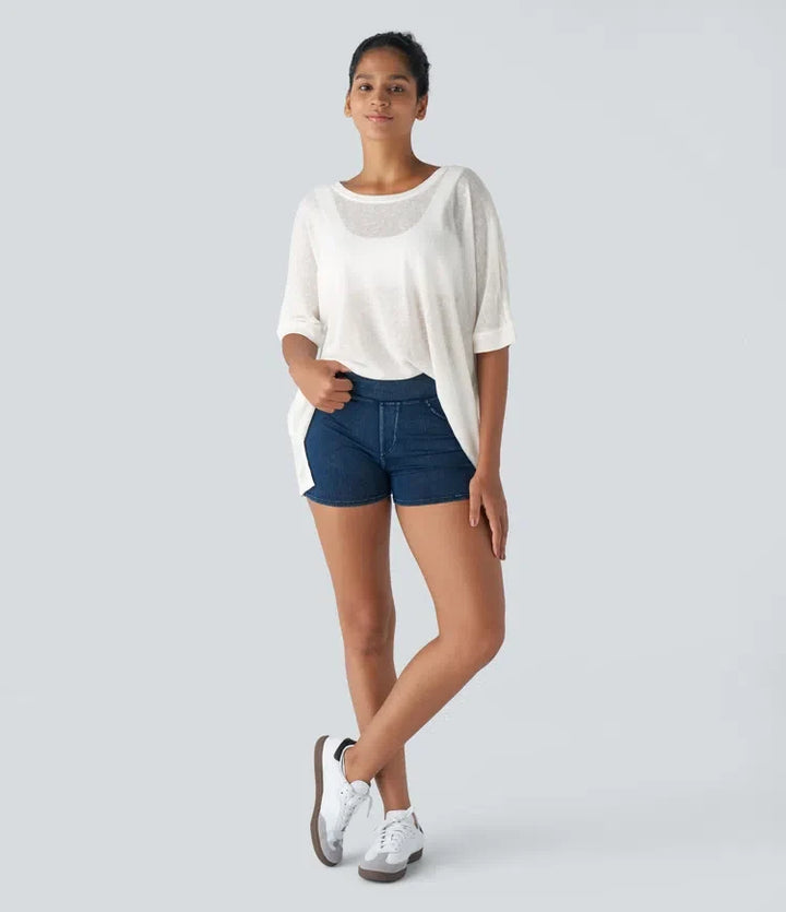 Asymmetrisk fåll transparent oversize vardagstopp
