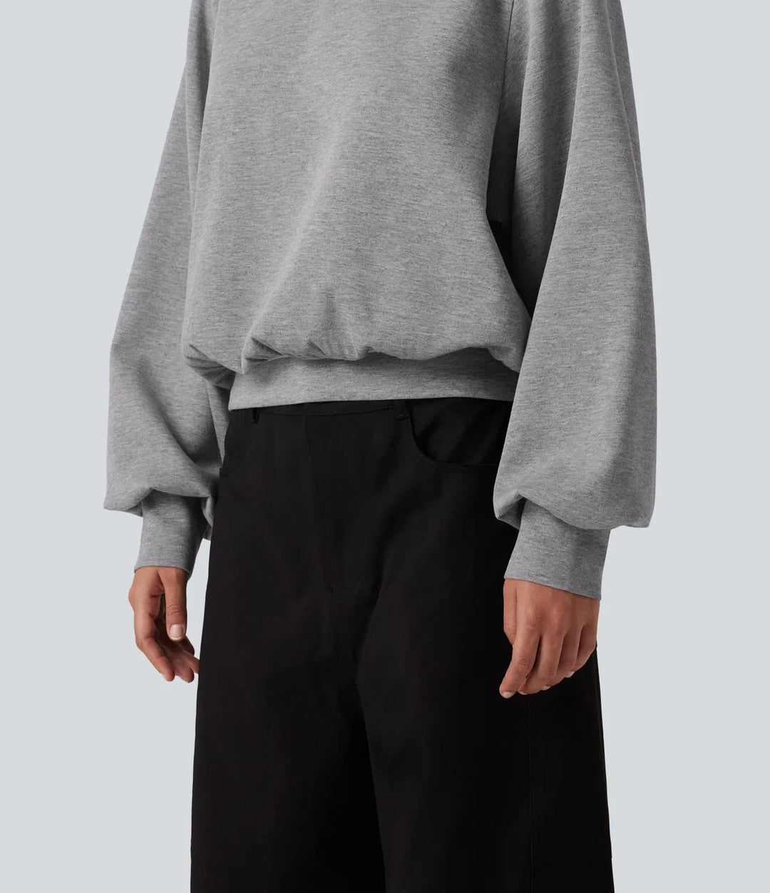 Rund hals bubbla långärmad vardaglig sweatshirt