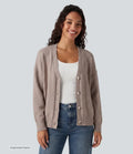 Nedhasad långärmad vardaglig cardigan