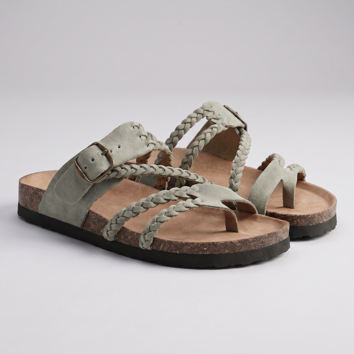 MARLBOROUGH FLÄTADE KORK SANDALER