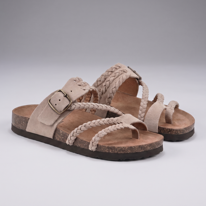MARLBOROUGH FLÄTADE KORK SANDALER