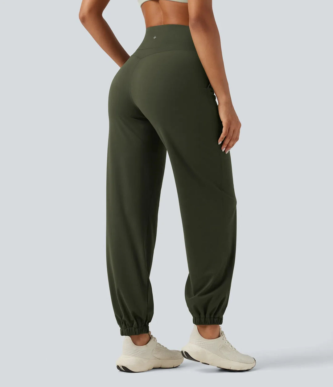 Halara UltraSculpt med hög midja och magkontroll avsmalnande yoga joggingbyxor med fickor