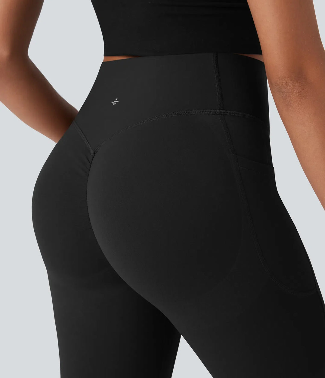Halara UltraSculpt med hög midja scrunch-effekt rumplyftande magkontroll sidoficka formande träning cykelshorts 9&