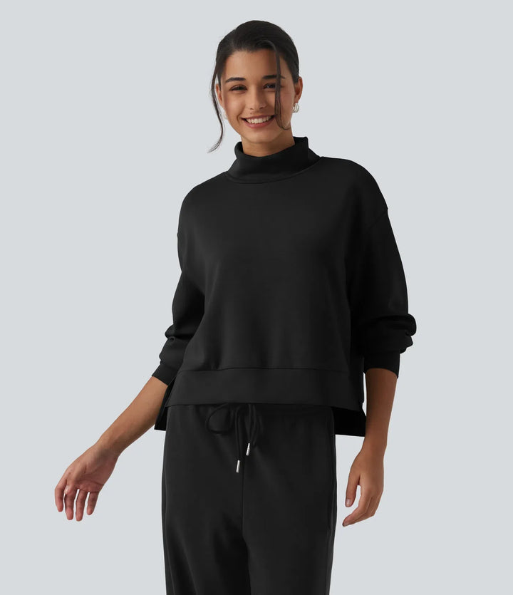 SpacerTek hög hals långärmad arbete sweatshirt