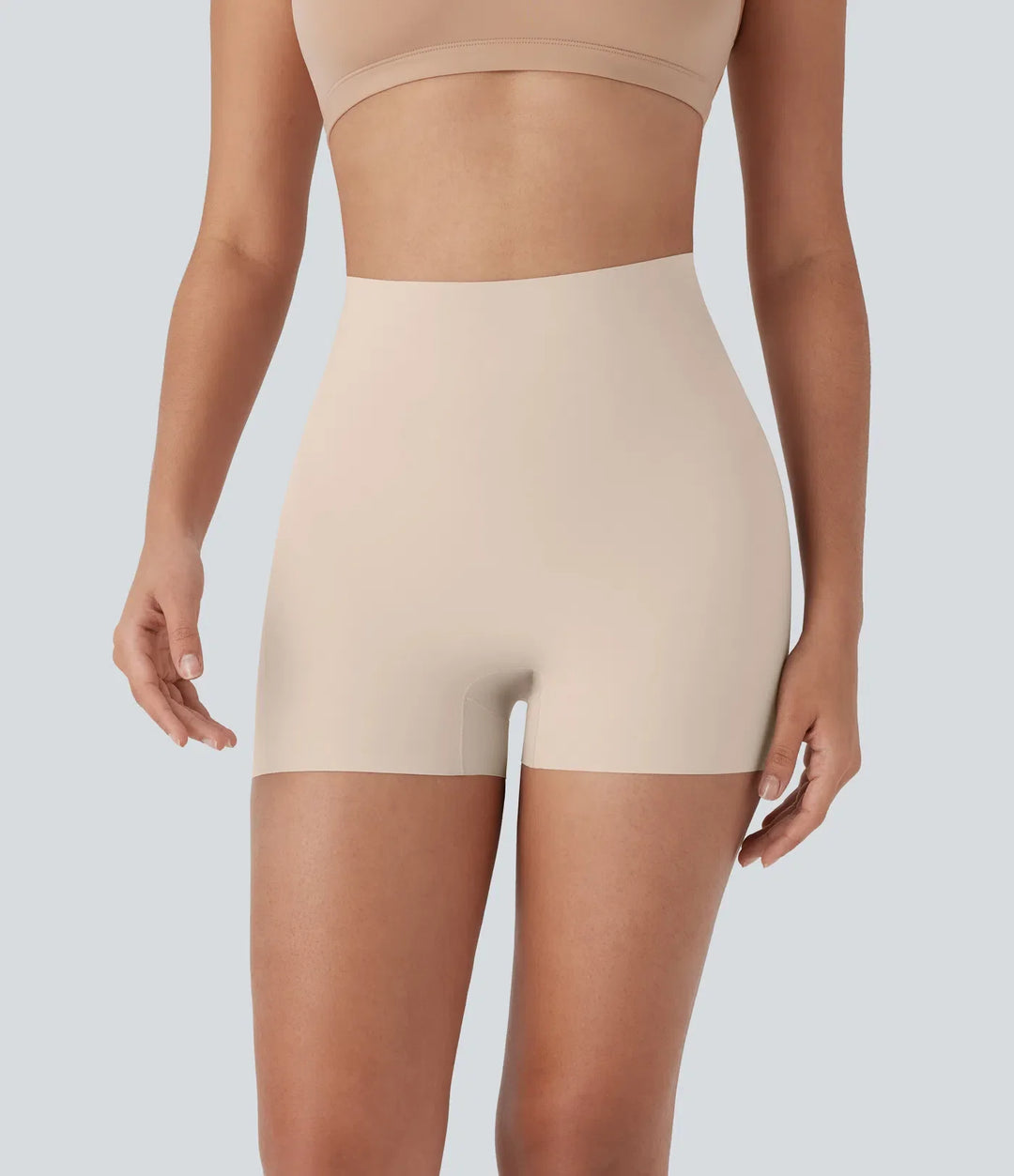 Mycket stretchig med hög midja avkoppling slät boyfriend shorts