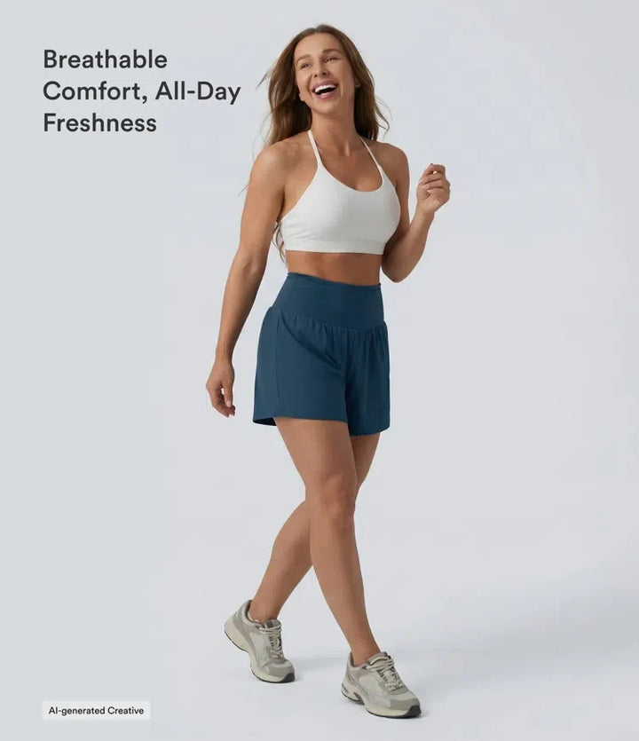Softlyzero Airy med hög midja och magkontroll 2-i-1 InstantCool yogashorts 5&