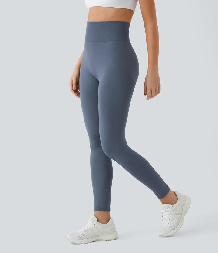 OneForm sömlös följsam med hög midja rynklad enfärgad leggings