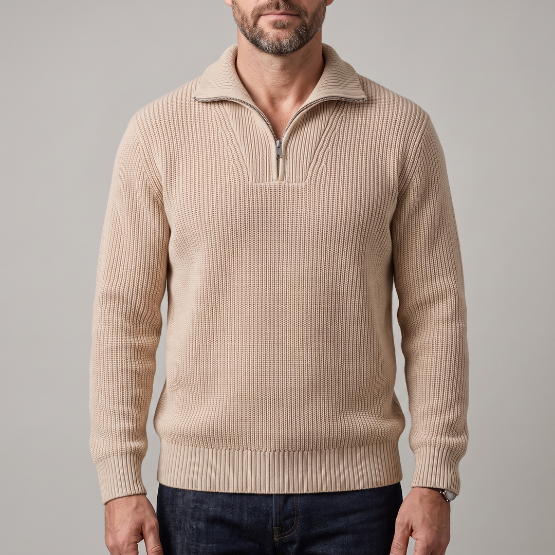 ELLIS MODERN TRÖJA MED HALV DRAGKEDJA