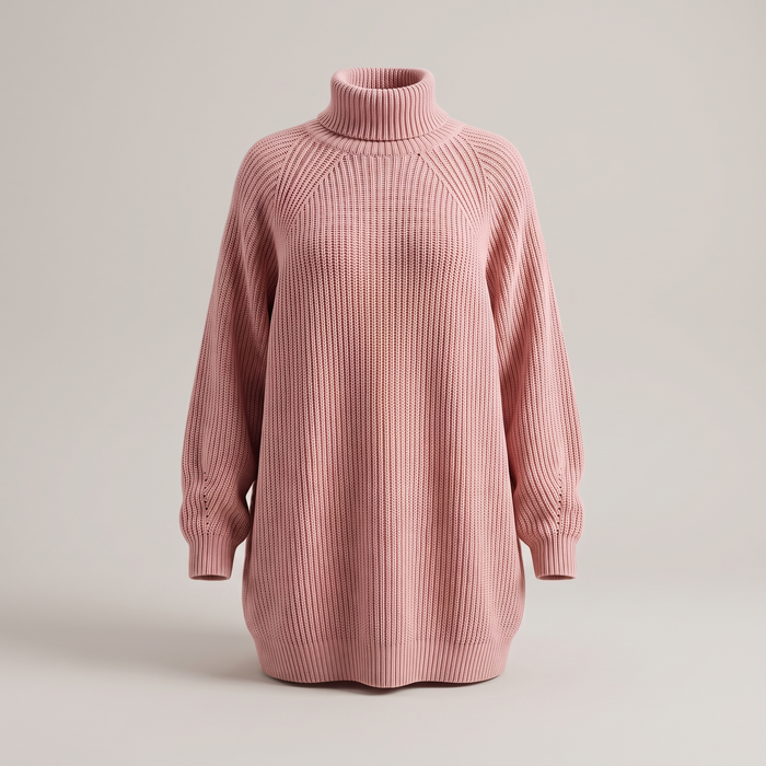 FLORIANA MYSIGT ROLL-NECK-KLÄNNING