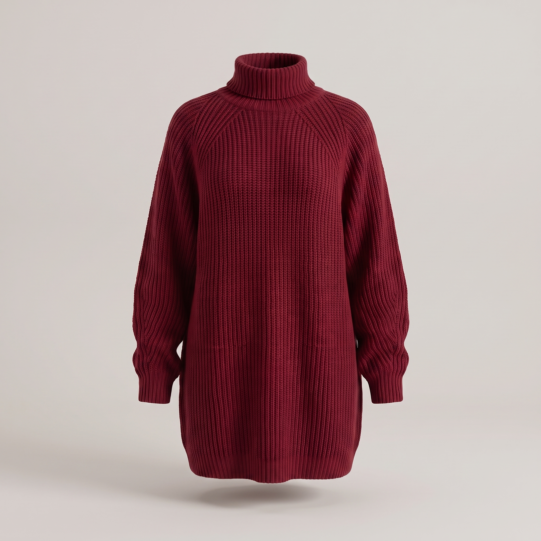 FLORIANA MYSIGT ROLL-NECK-KLÄNNING