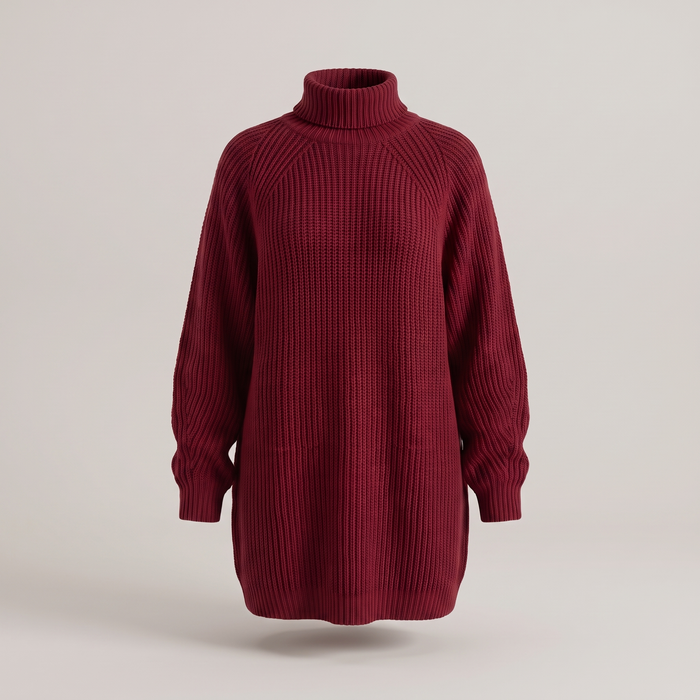 FLORIANA MYSIGT ROLL-NECK-KLÄNNING