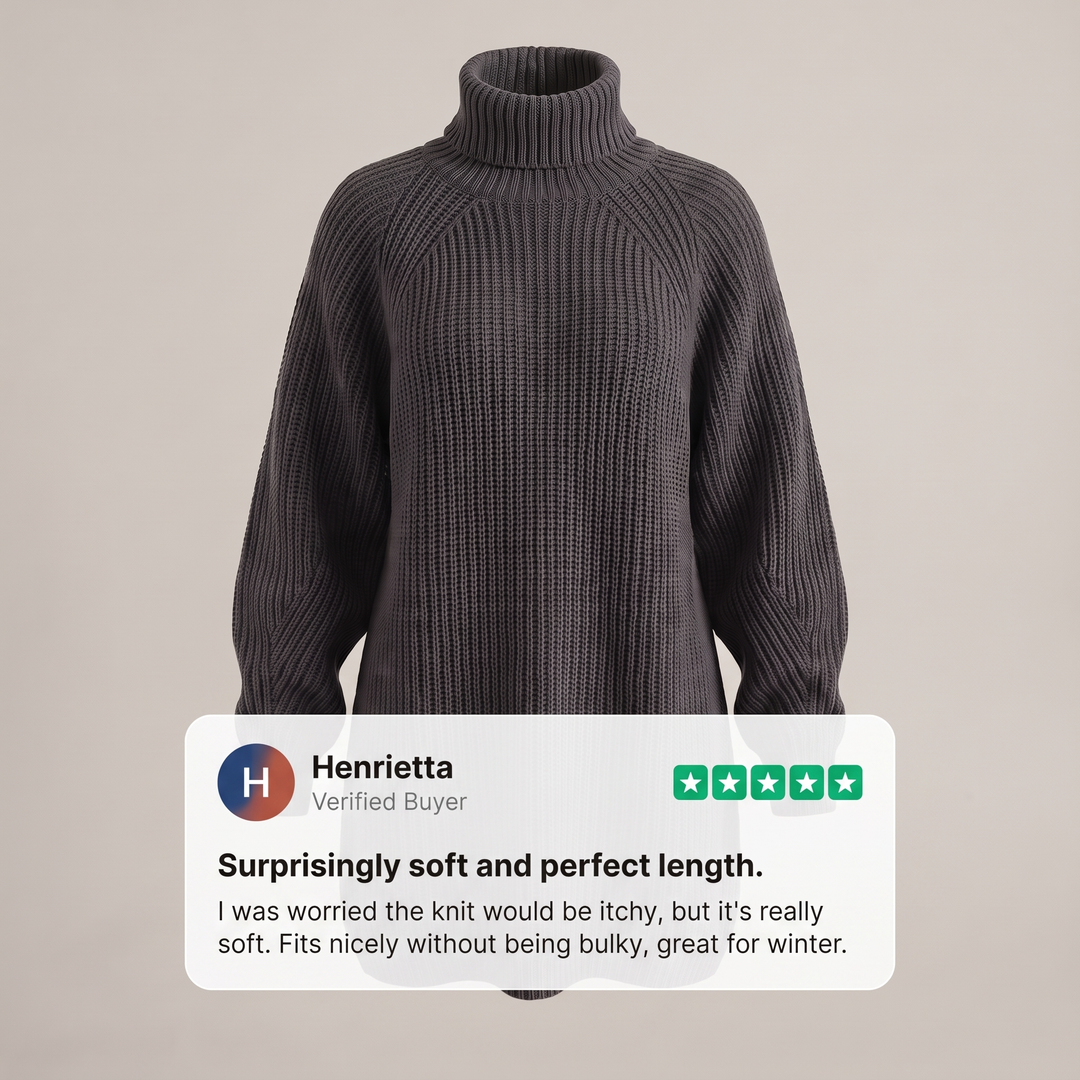 FLORIANA MYSIGT ROLL-NECK-KLÄNNING