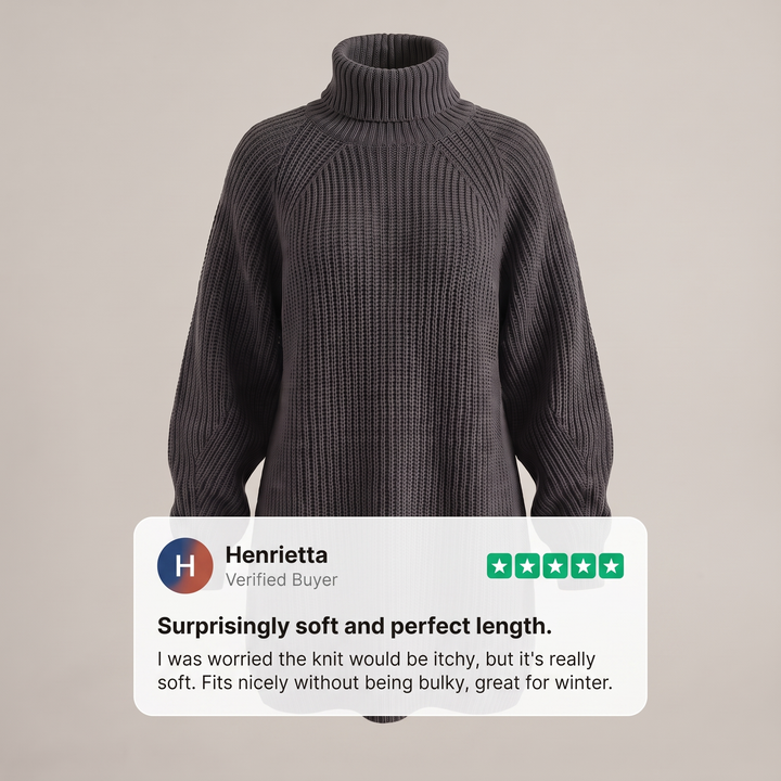 FLORIANA MYSIGT ROLL-NECK-KLÄNNING
