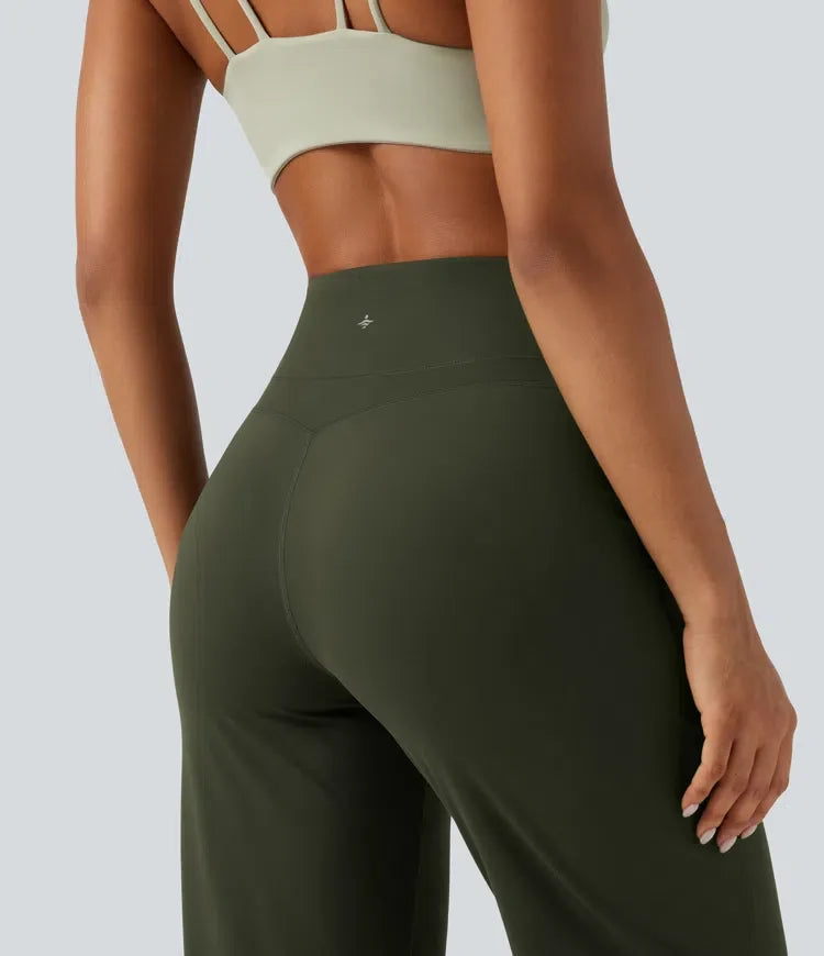 Halara UltraSculpt med hög midja och magkontroll avsmalnande yoga joggingbyxor med fickor