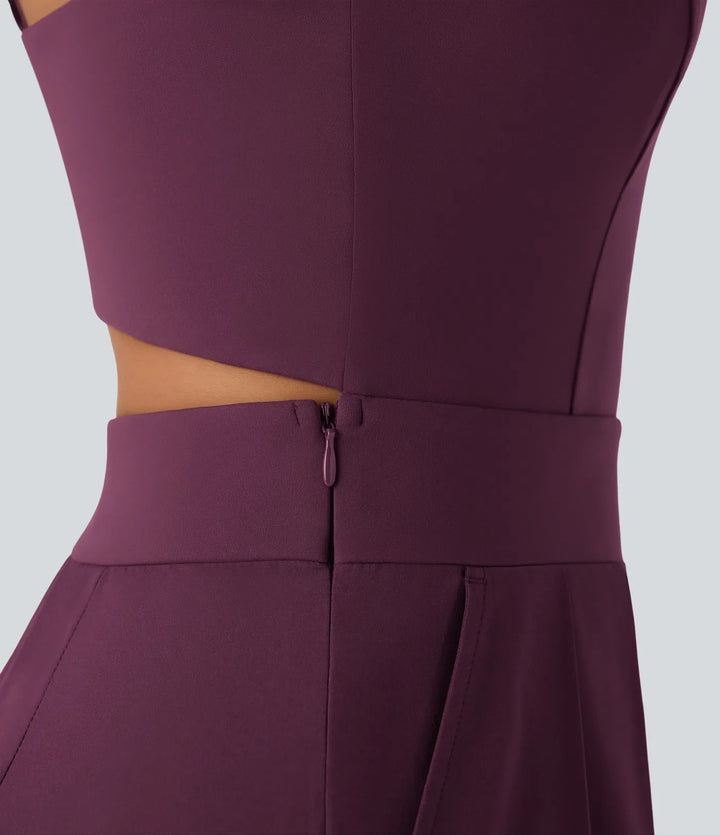 Breezeful vida ben snabbtorkande vardaglig slip jumpsuit med fickor-Easy Peezy Edition