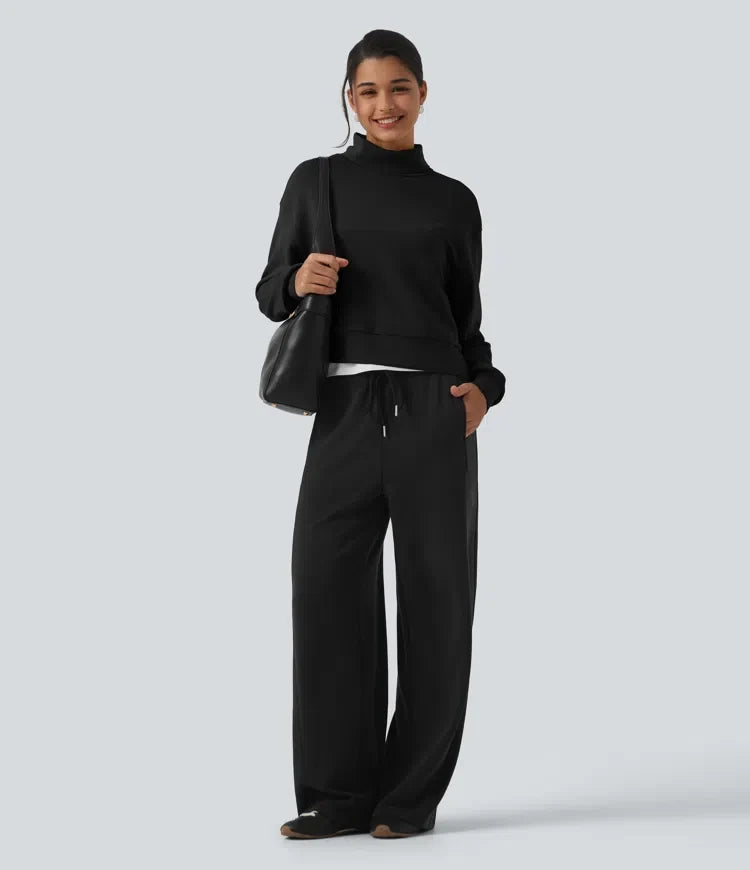 SpacerTek hög hals långärmad arbete sweatshirt