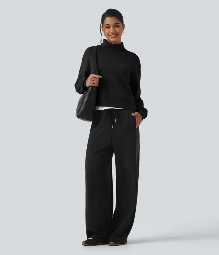 SpacerTek hög hals långärmad arbete sweatshirt