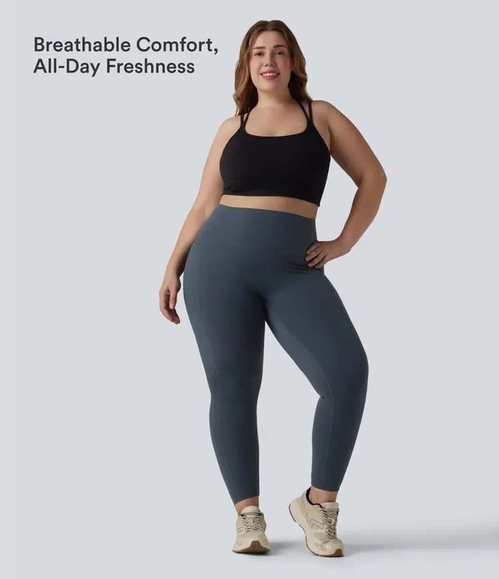 Lyckera UltraSculpt högmidjad scrunch med rumplyft magkontroll ficka formande träning plusstorlek leggings