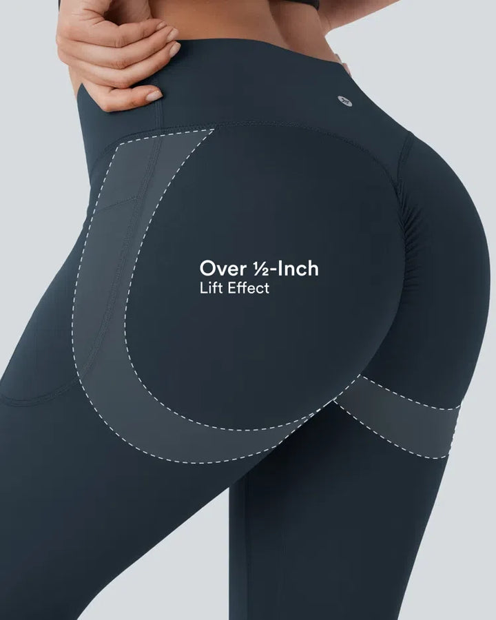 Halara UltraSculpt med hög midja scrunch-effekt rumplyftande magkontroll ficka formande träningsleggings