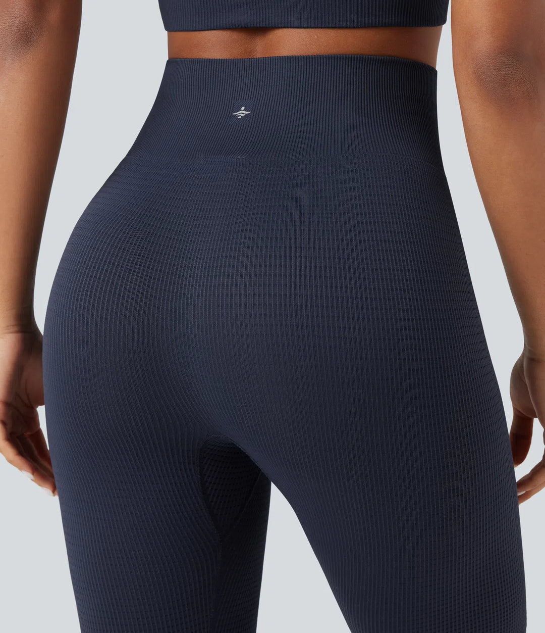 OneForm sömlös följsam våffelstruktur med hög midja 7/8 yogaleggings
