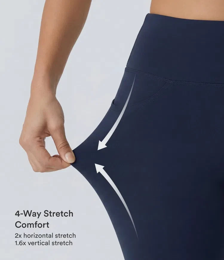 DayStretch högmidjad ficka utsvängd yogaleggings