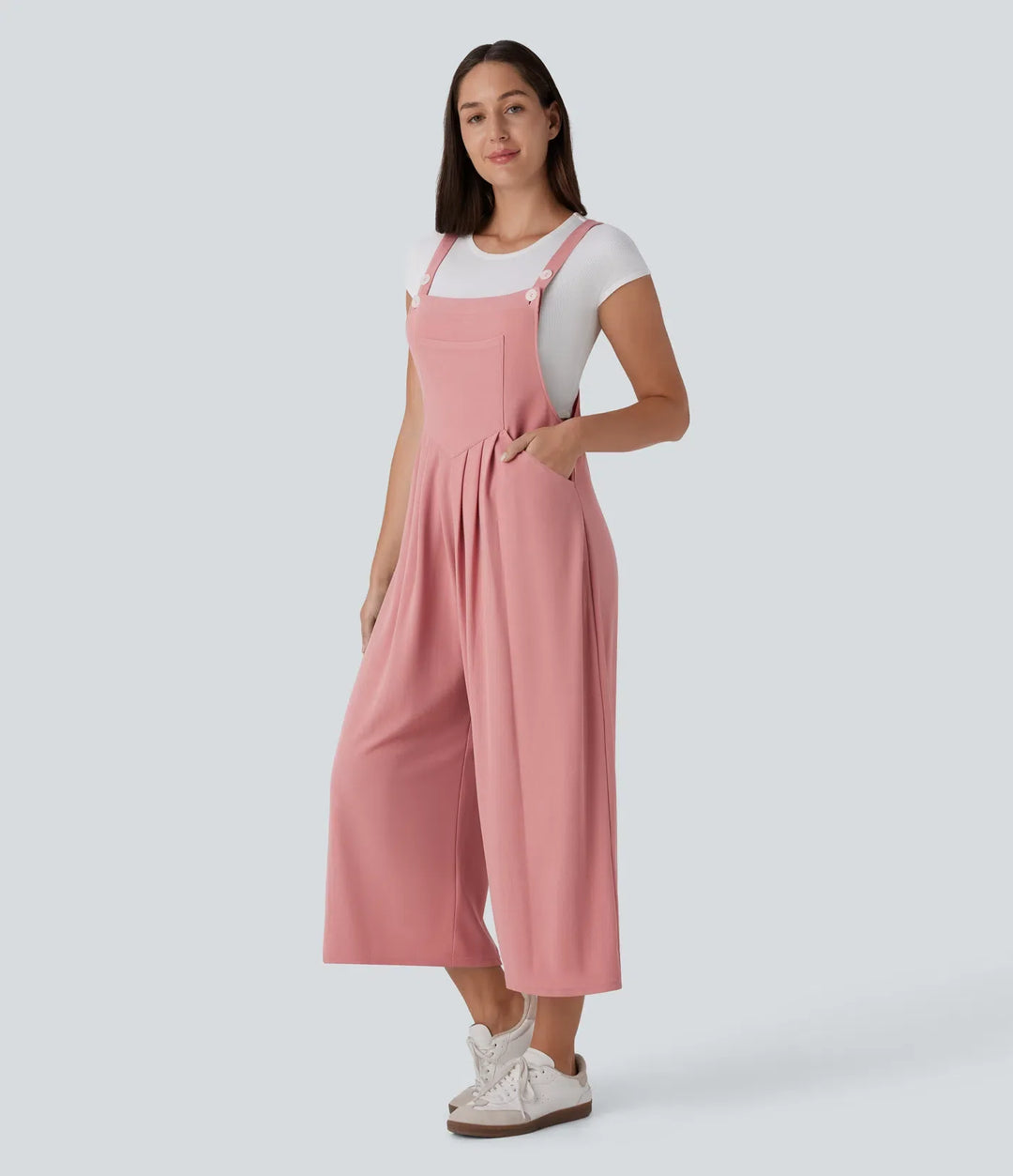 Fickor capri våffelstruktur vardaglig overall