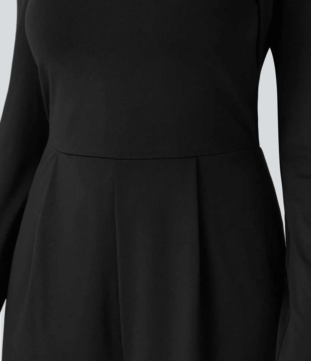 Långärmad vida ben jumpsuit